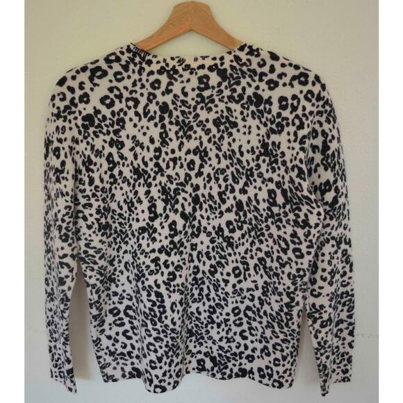 Haute Hippie Merino Wool Leopard Print Scoop Neck Pullover Sweater Size Small - Picture 4 of 4